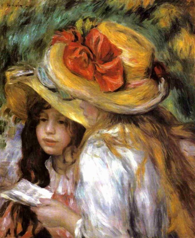 Due giovani ragazze che leggono – Pierre-Auguste Renoir Pierre-Auguste Renoir 70x85