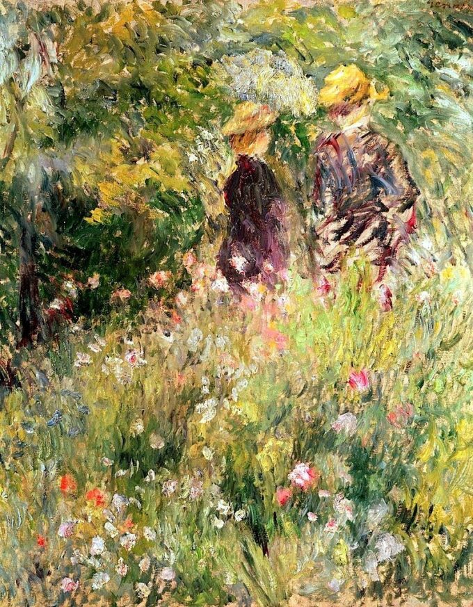 Conversazione in un Giardino di Rose – Pierre-Auguste Renoir Pierre-Auguste Renoir 70x85