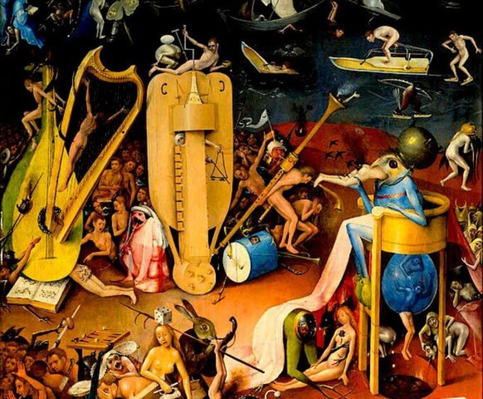 Il giardino delle delizie terrene (l’inferno) 3 – Jérôme Bosch Hieronymus Bosch 85x75