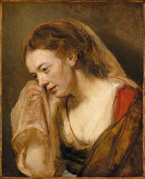 Una donna che piange – Rembrandt van Rijn Rembrandt van Rijn 70x85