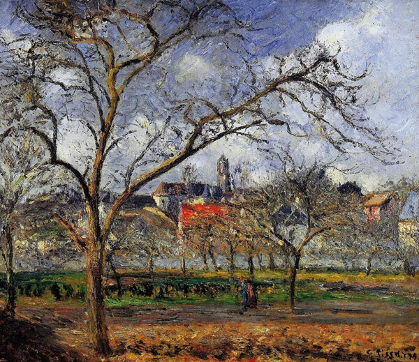 Sull’orto di Pontoise in inverno – Camille Pissarro Camille Pissarro 85x75