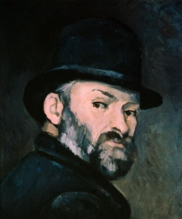 Autoritratto con cappello a cilindro – Paul Cézanne Paul Cézanne 70x85