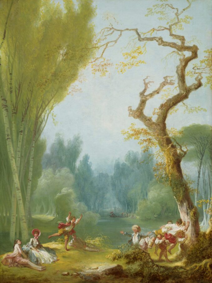 Il gioco del cavallo fuso – Jean-Honoré Fragonard Jean-Honoré Fragonard 70x85