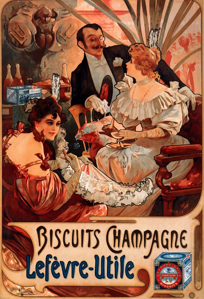 Biscotti Champagne Lefèvre Utile – Mucha Alfons Mucha 70x105