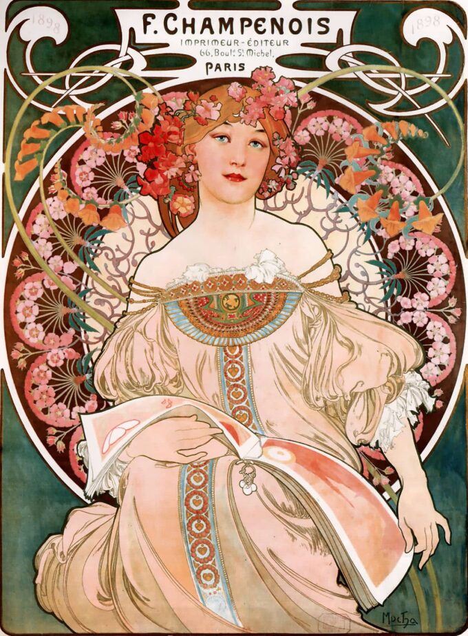 Affiche F.Champenois – Mucha Alfons Mucha 70x105