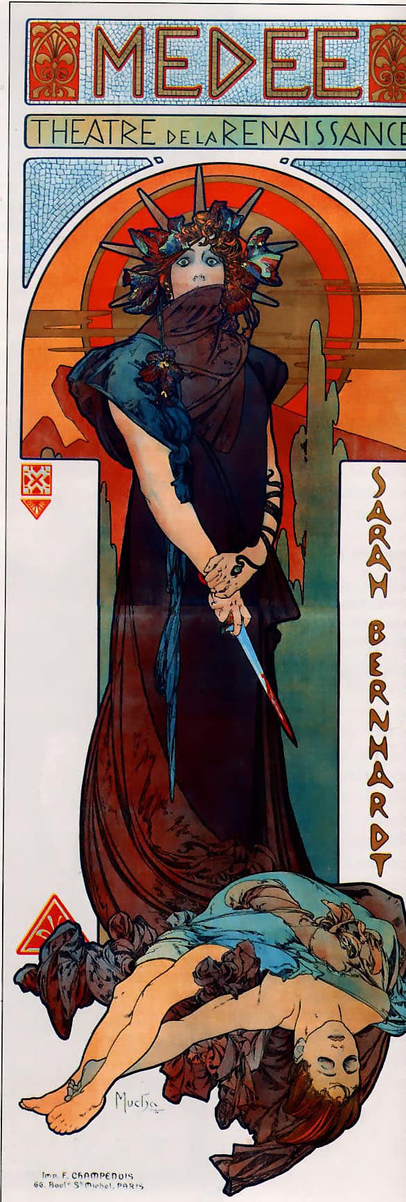 Medea – Mucha Alfons Mucha 60x180