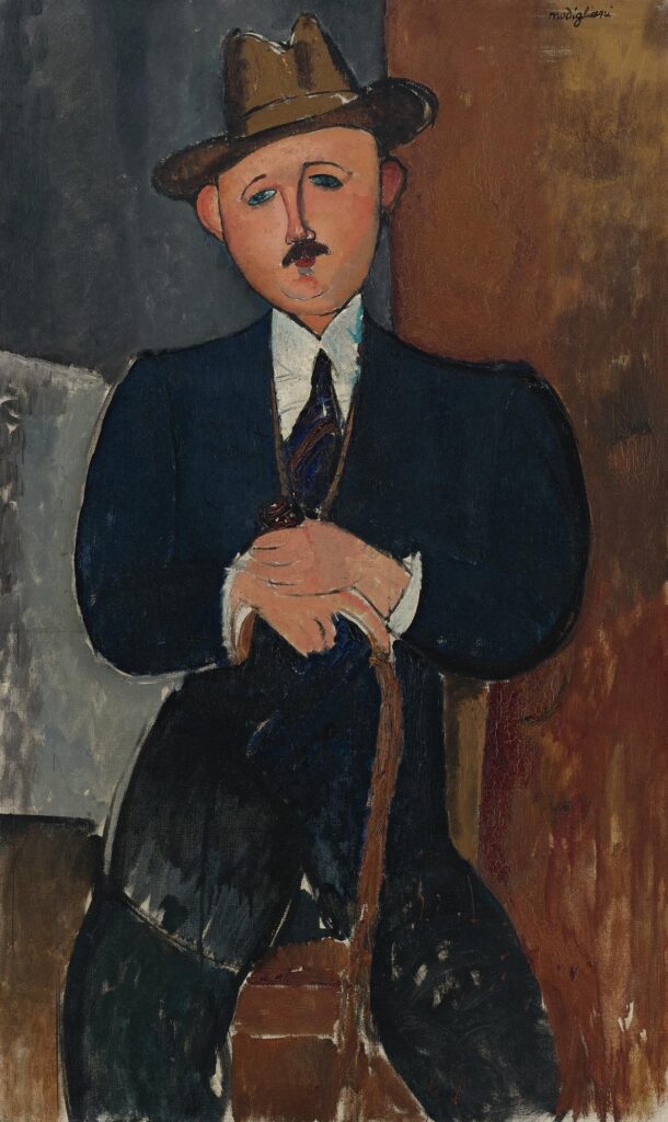 Uomo seduto (appoggiato a un bastone) – Amedeo Modigliani Amedeo Modigliani 70x120