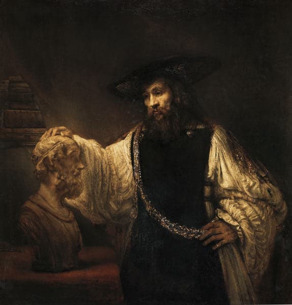 Aristotele che guarda i busti di Omero – Rembrandt van Rijn Rembrandt van Rijn 70x70