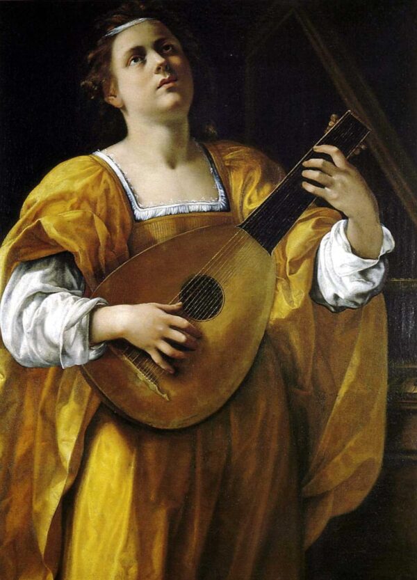 Santa Cecilia suona il liuto – Artemisia Gentileschi Artemisia Gentileschi 70x105