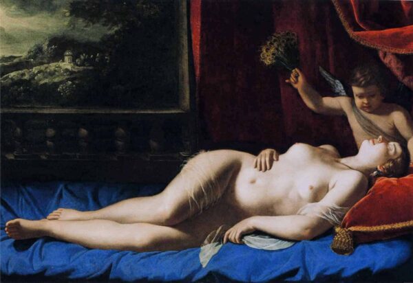 Venere e Cupido (Venere addormentata) – Artemisia Gentileschi Artemisia Gentileschi 105x70