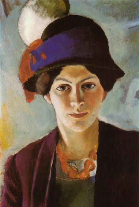 Ritratto della donna dell’artista con un cappello – August Macke August Macke 70x105