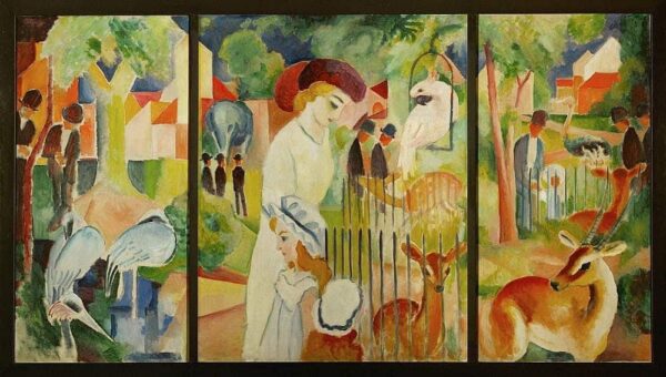 Triptyque: Grande giardino zoologico – August Macke August Macke 120x70