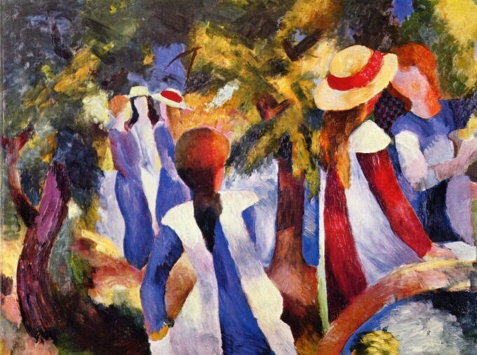 Ragazza sotto gli alberi – August Macke August Macke 85x75