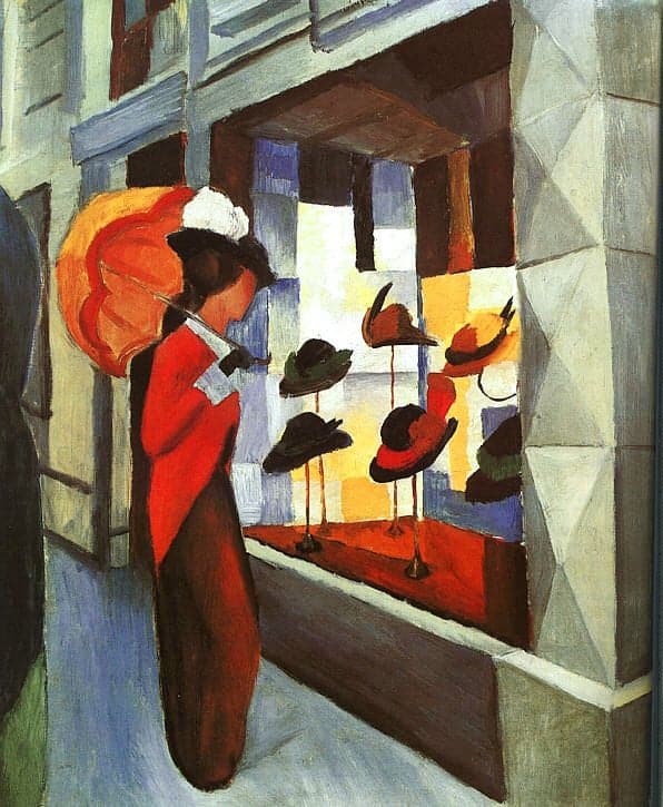 Donna davanti a un negozio di cappelli – August Macke August Macke 70x85