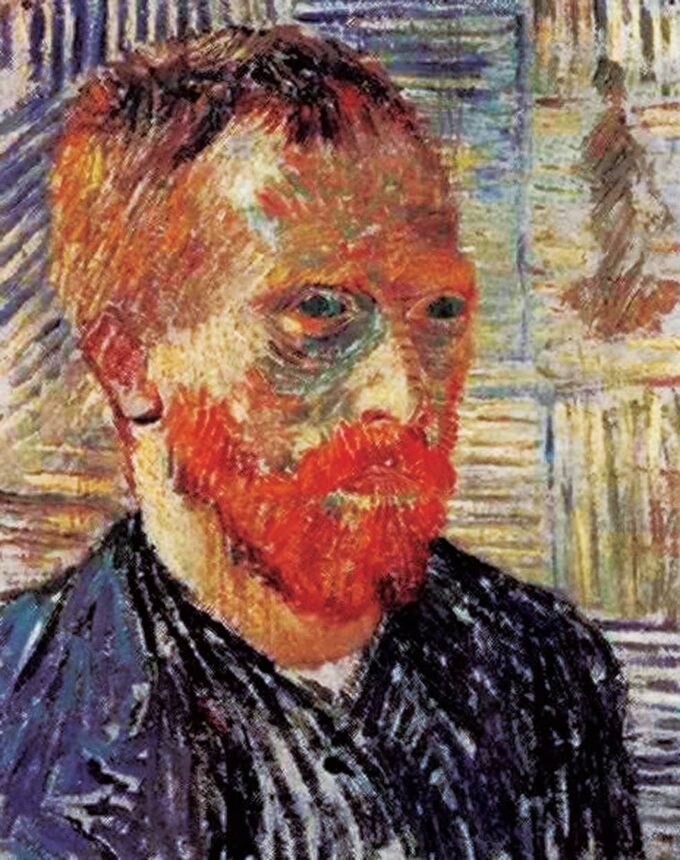 Autoritratto con una stampa giapponese – Van Gogh Gli autoritratti di Vincent van Gogh 70x85