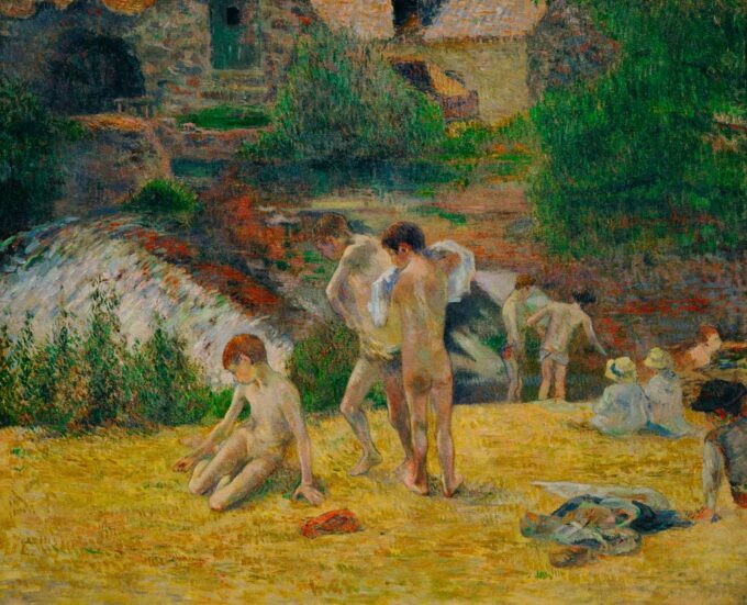 Bagno accanto al mulino (i giovani bretoni fanno il bagno) – Paul Gauguin Paul Gauguin 85x75