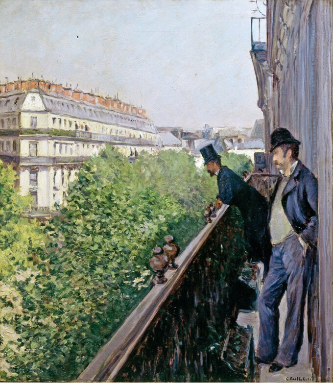 Un Balcone, Boulevard Haussmann – Caillebotte Gustave Caillebotte 70x70