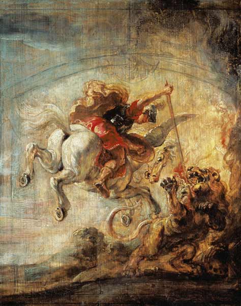 Bellérophon che cavalca Pegaso e combatte la Chimera – Peter Paul Rubens Peter Paul Rubens 70x85