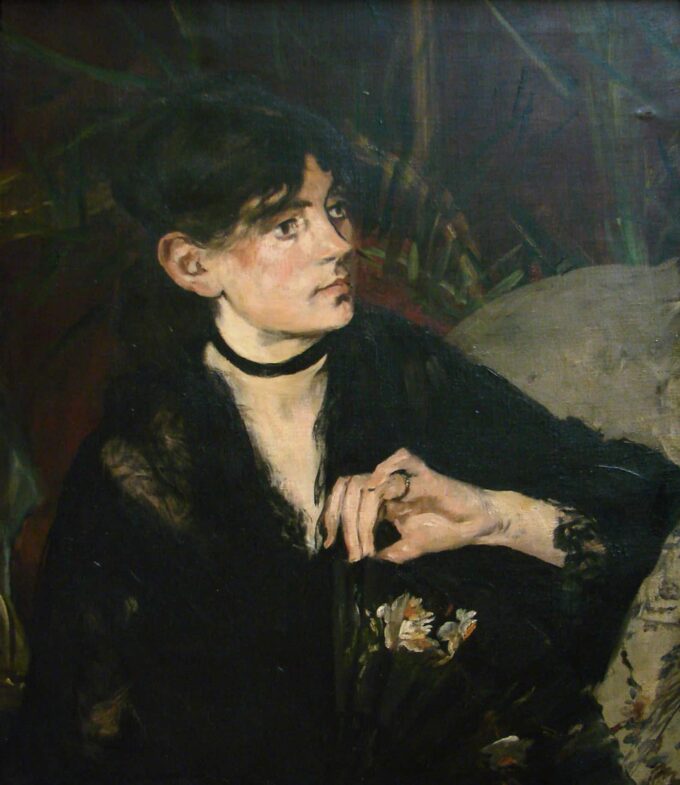 Berthe Morisot con il ventaglio – Edouard Manet Édouard Manet 70x85