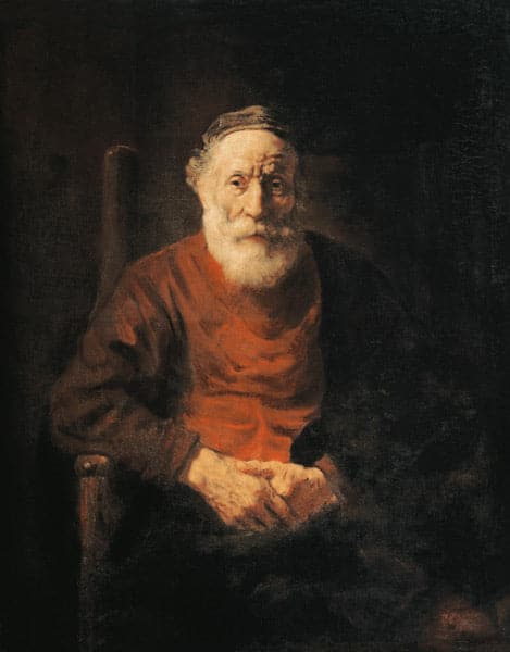 Ritratto di un uomo anziano in costume rosso – Rembrandt van Rijn Rembrandt van Rijn 70x85