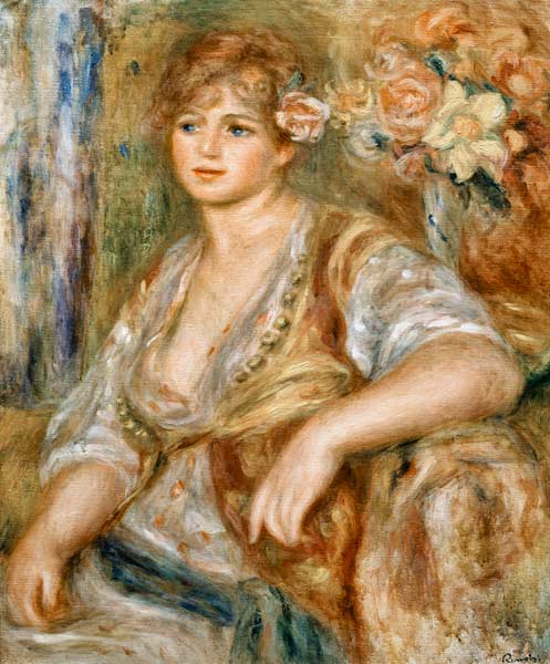 Donna bionda con la rosa nei capelli – Pierre-Auguste Renoir Pierre-Auguste Renoir 70x85