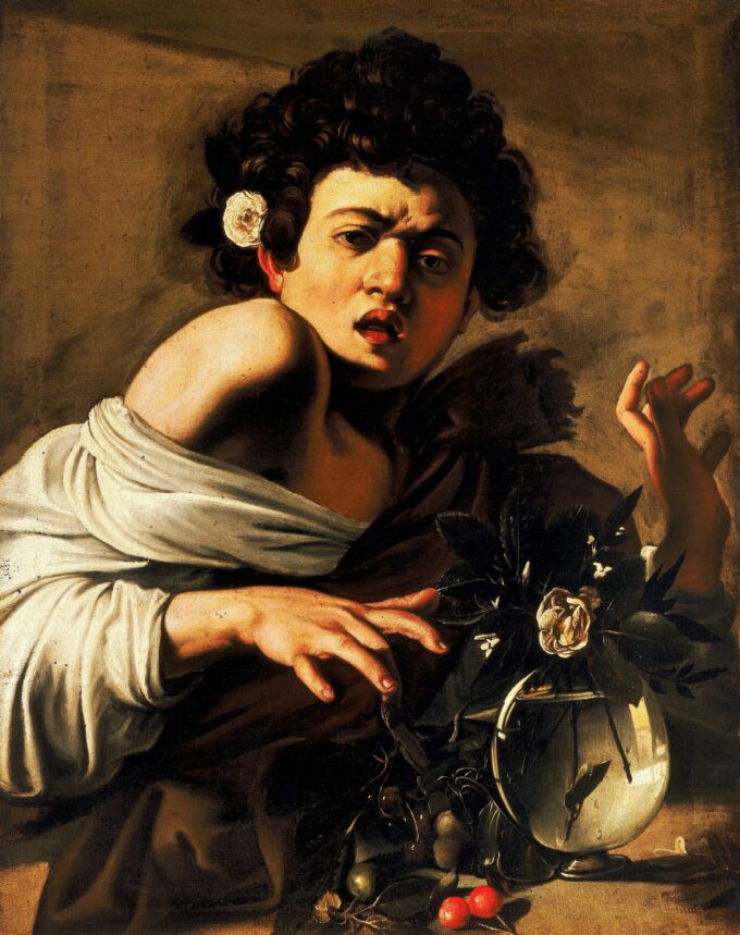 Ragazzo morso da un lucertola – Caravaggio Caravaggio 70x85