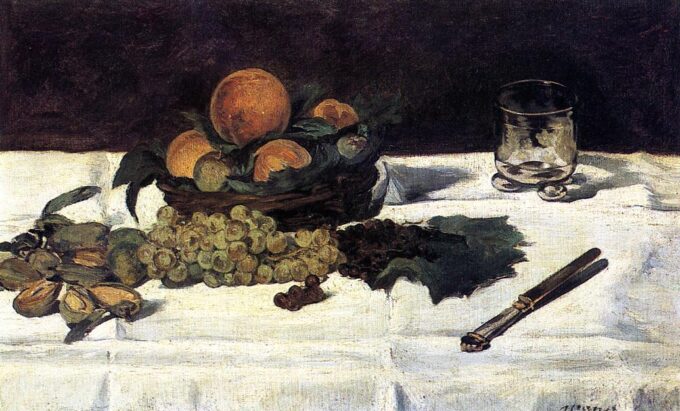 Natura morta con frutta su un quadro – Edouard Manet Édouard Manet 105x70