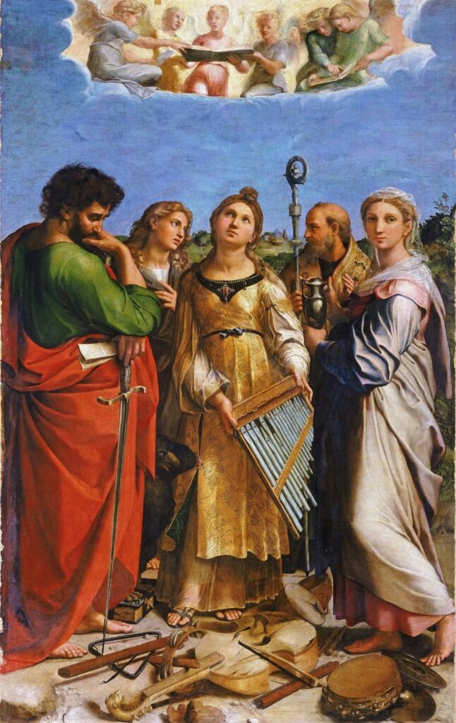 L’estasi di santa Cecilia – Raffaello (pittore) Raffaello Sanzio 70x105