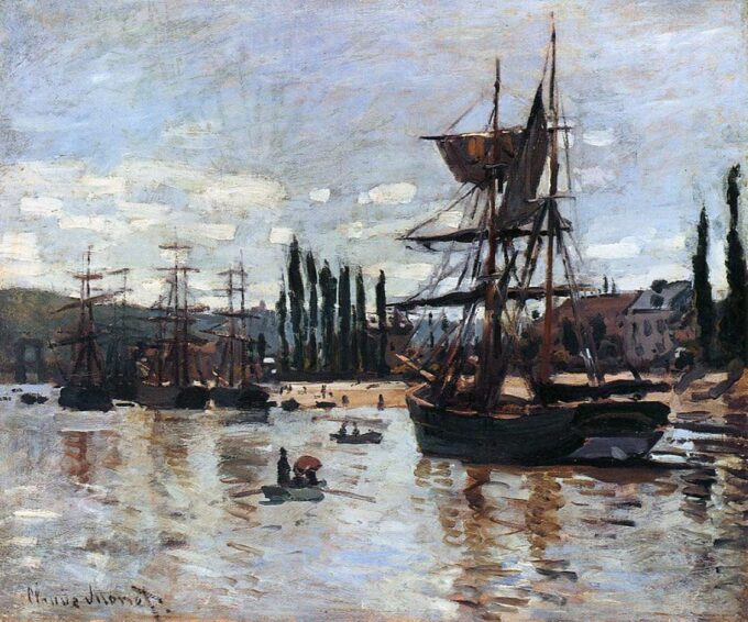 Bateaux a Rouen – Claude Monet Claude Monet 85x75