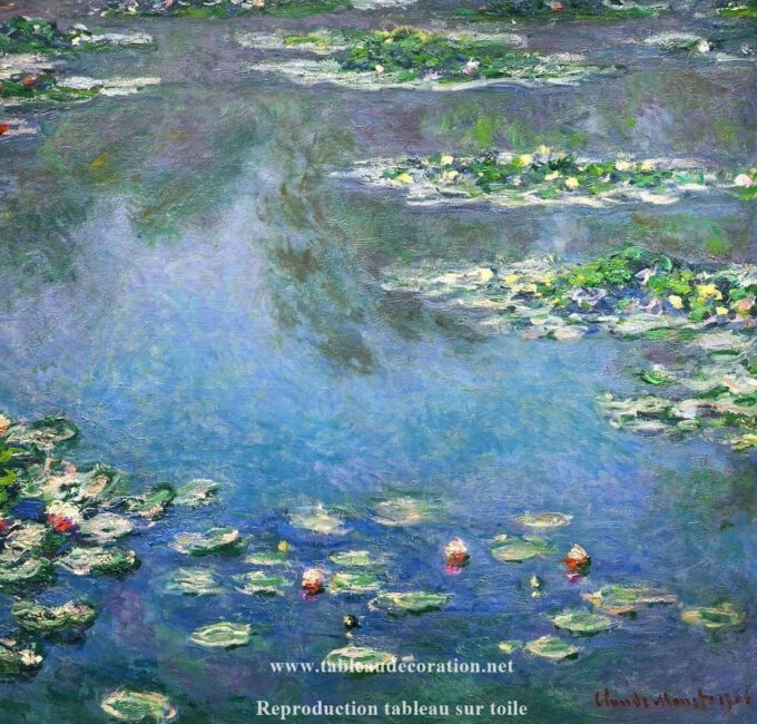 Ninfee – Quadro famoso di Claude Monet "Les Nymphéas" di Claude Monet 70x70