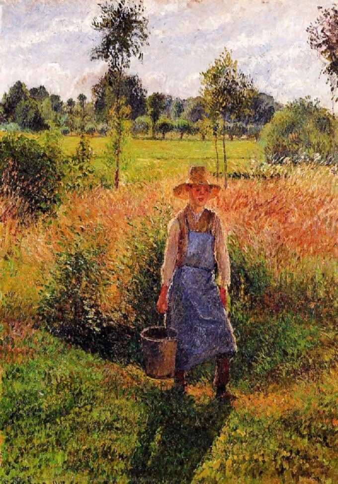 Il giardiniere, Il sole del pomeriggio, Eragny – Camille Pissarro Camille Pissarro 70x105