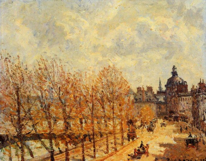 Il quai Malaquais al mattino, tempo soleggiato – Camille Pissarro Camille Pissarro 85x75