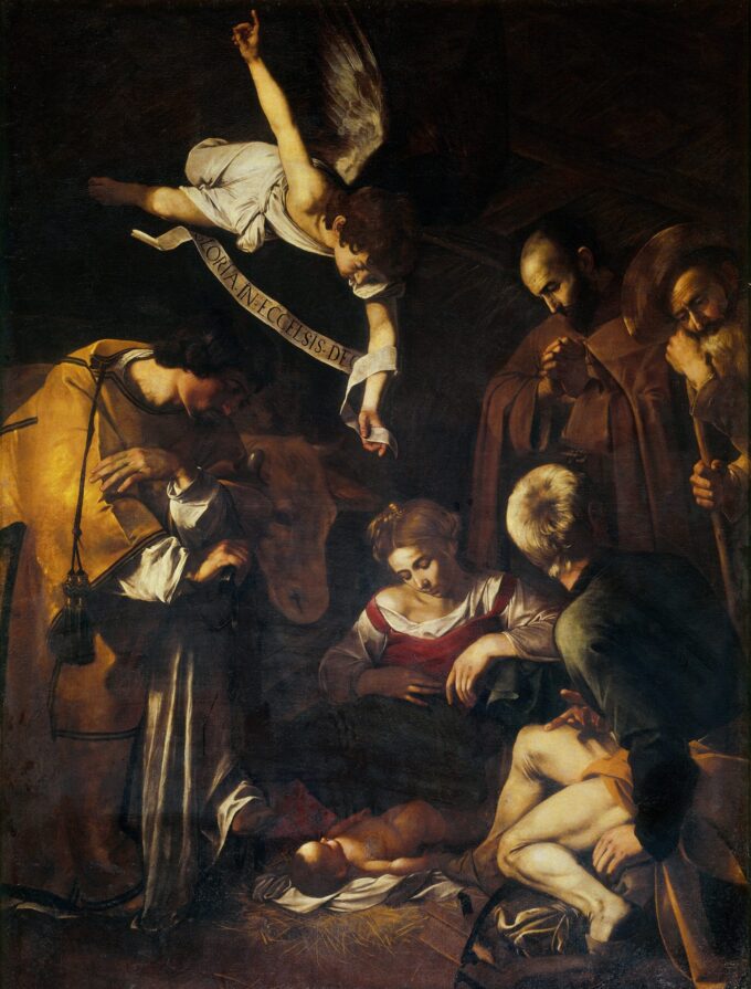 La Natività con san Francesco e san Lorenzo – Caravaggio Caravaggio 70x85