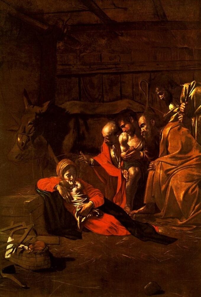 L’Adorazione dei pastori – Caravaggio Caravaggio 70x105