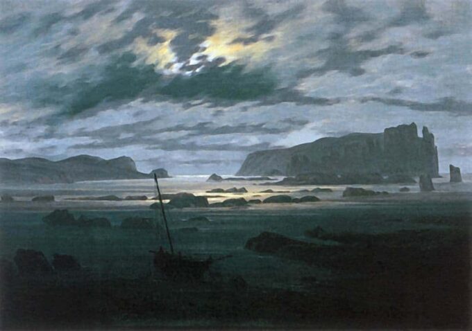 La mer del Nord al chiaro di luna – Caspar David Friedrich Caspar David Friedrich 105x70