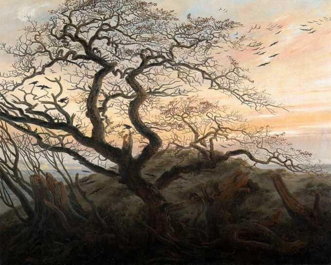 Corvi su un albero – Caspar David Friedrich Caspar David Friedrich 85x75