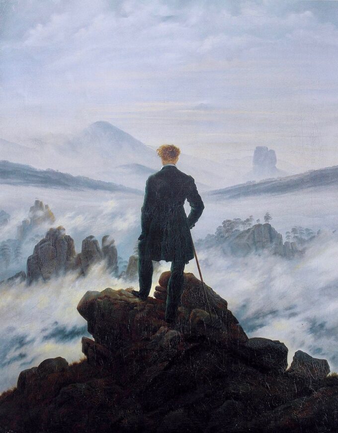 Il Viaggiatore contemplando un mare di nuvole – Caspar David Friedrich Caspar David Friedrich 70x85