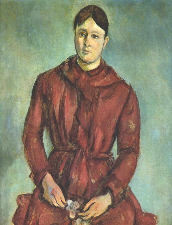 Ritratto di Madame Cézanne in abito rosso – Paul Cézanne Paul Cézanne 70x85