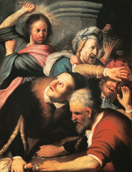 Cristo scaccia i prestatori d’argent dal tempio – Rembrandt van Rijn Rembrandt van Rijn 70x85