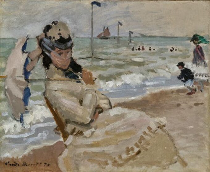 Camille sulla spiaggia di Trouville – Claude Monet Claude Monet 85x75