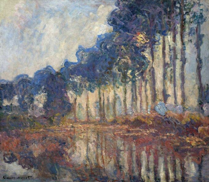 I Pioppi, autunno – Claude Monet "Peupliers" di Claude Monet 70x70