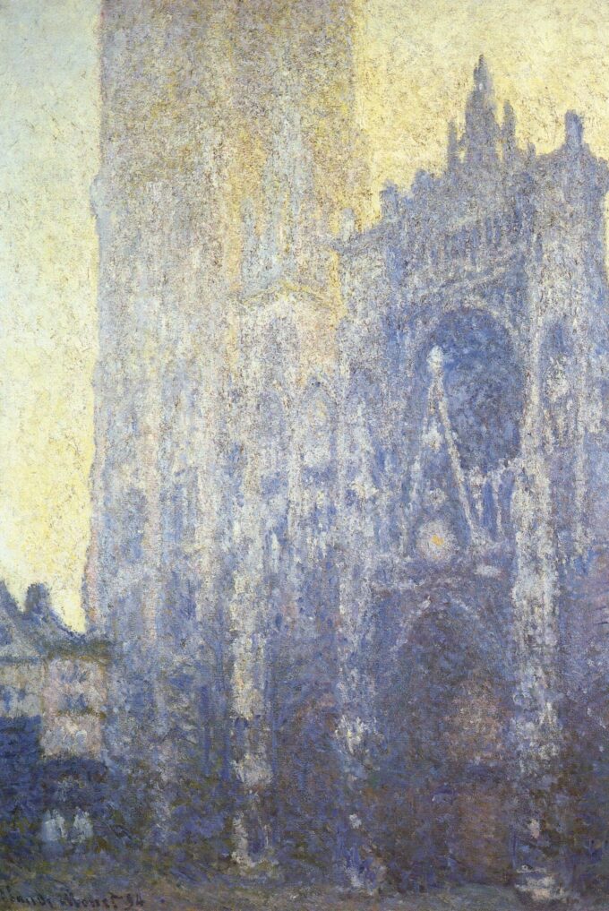 La Cattedrale di Rouen. Il Portale, effetto del mattino (W1347) – Claude Monet "Cathédrales de Rouen" di Claude Monet 70x105