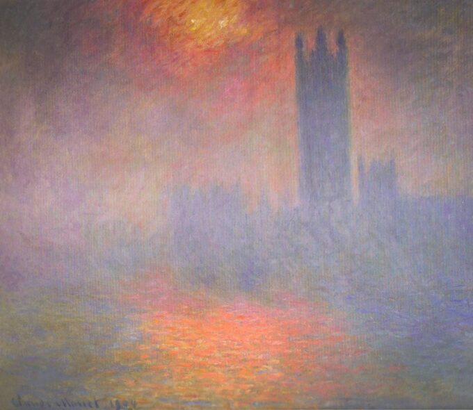 Londra, il Parlamento. Raggio di sole nella nebbia (W 1610) – Claude Monet Claude Monet 85x75