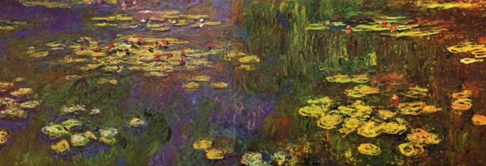 Dettaglio dei nénufari di Monet al Museo dell’Orangerie a Parigi – Claude Monet Claude Monet 160x70