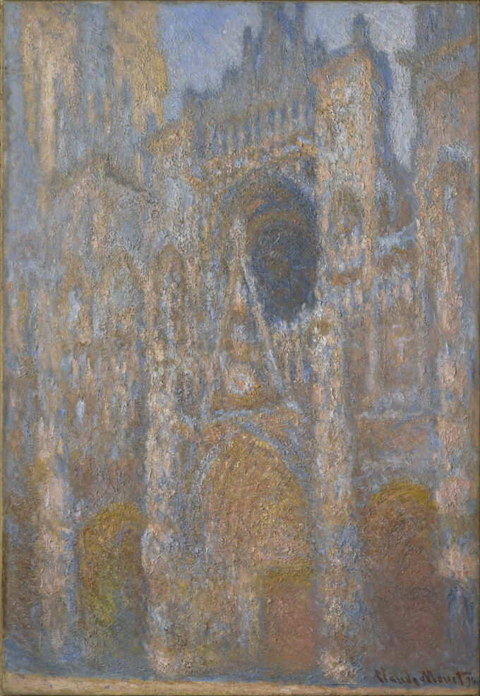 La Facciata della cattedrale di Rouen al sole (W1358) – Claude Monet "Cathédrales de Rouen" di Claude Monet 70x105