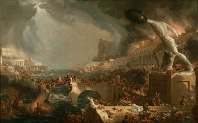 Il corso dell’impero: Distruzione – Thomas Cole Quadri Popolari 105x70