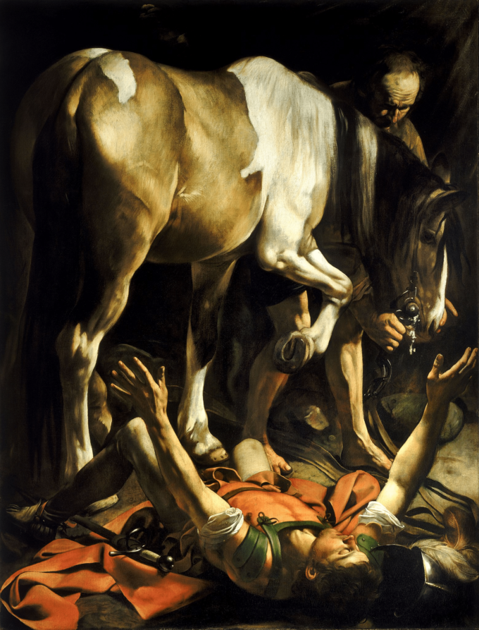 La Conversione di San Paolo « Cerasi » – Caravaggio Caravaggio 70x105