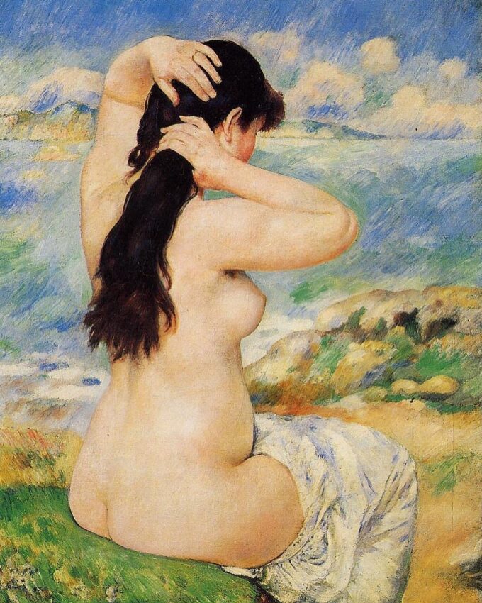 Nu che sistema i suoi capelli – Pierre-Auguste Renoir Pierre-Auguste Renoir 70x85