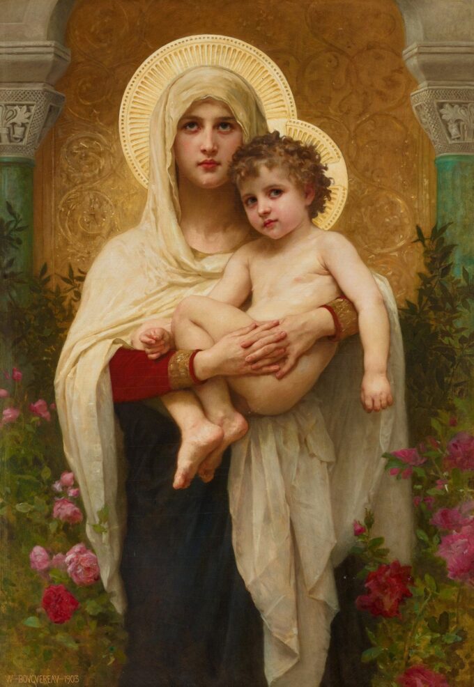 La Madonna delle Rose – William Bouguereau William Bouguereau 70x105