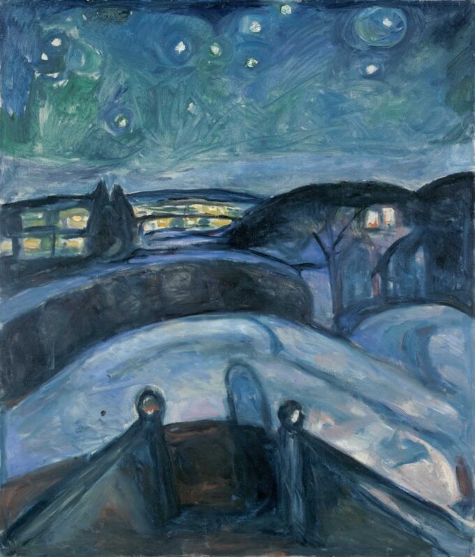 Notte stellata di Edvard Munch Edvard Munch 70x85